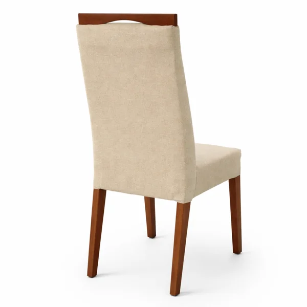 Cadeira Aline Bronze em Madeira Tecido Linho KLG