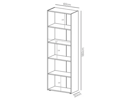 Estante para Livros 4 Prateleiras Artely Multy