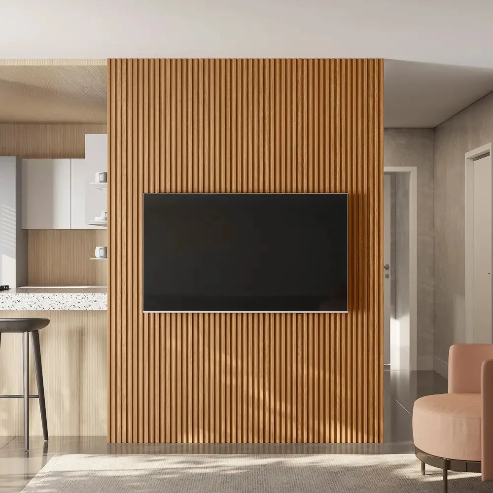 Painel Ripado Modular 1,80m Linea Brasil Cor Nature Fosco