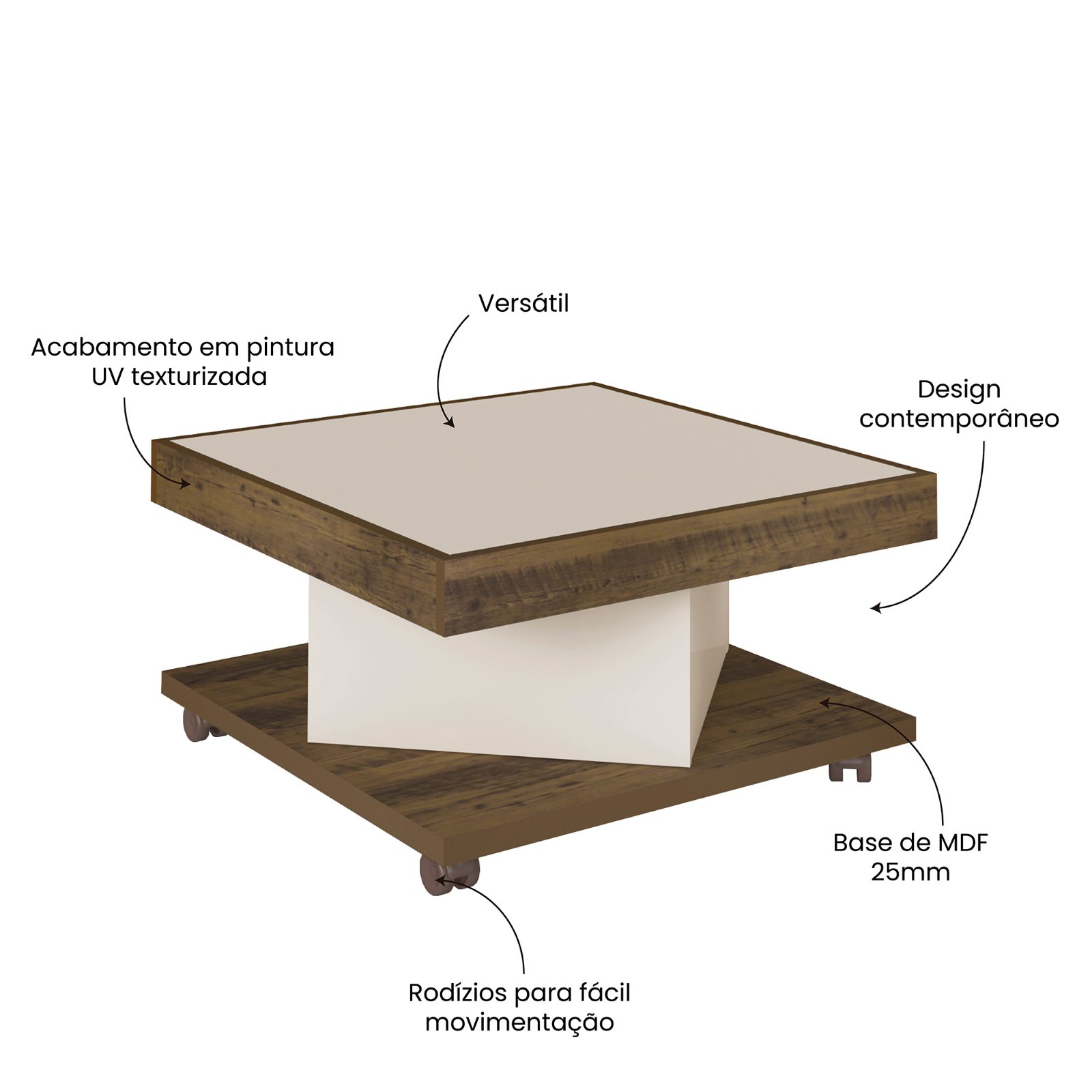 Mesa de centro Saara Pinho/Off-White
