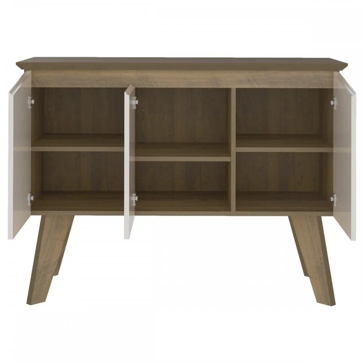 Balcão Buffet 3 Portas Oásis Pinho Off White Pinho Off White