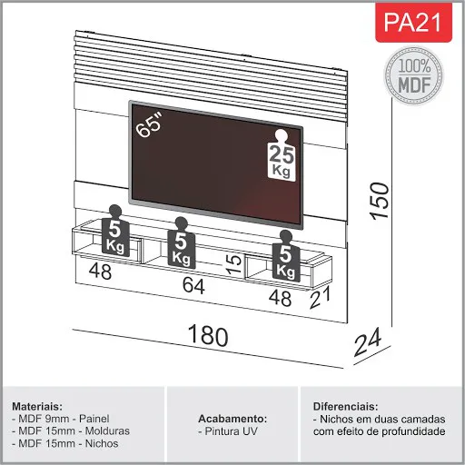 Painel Suspenso Dalla PA21