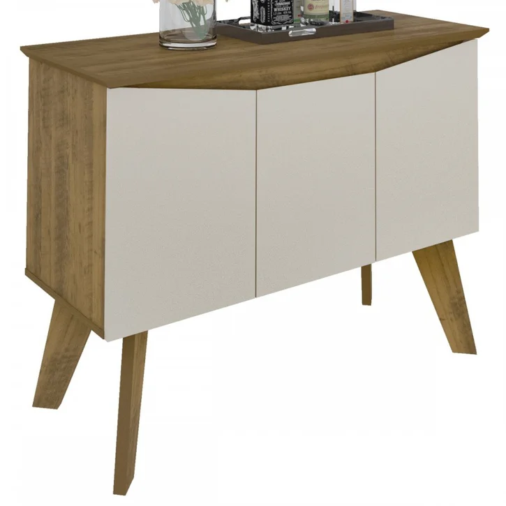 Balcão Buffet 3 Portas Oásis Pinho Off White Pinho Off White