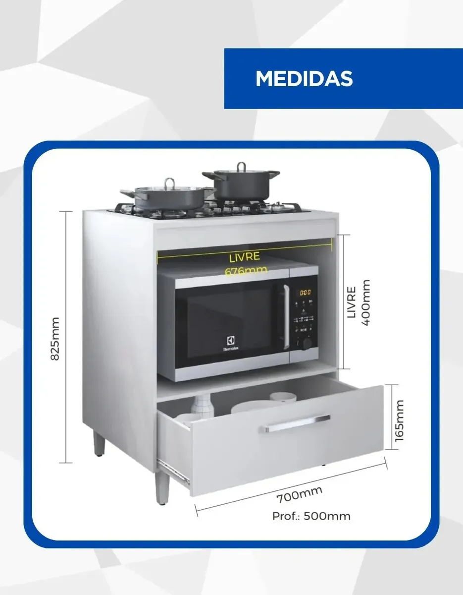 Balcão Cooktop Jade Plus Branco