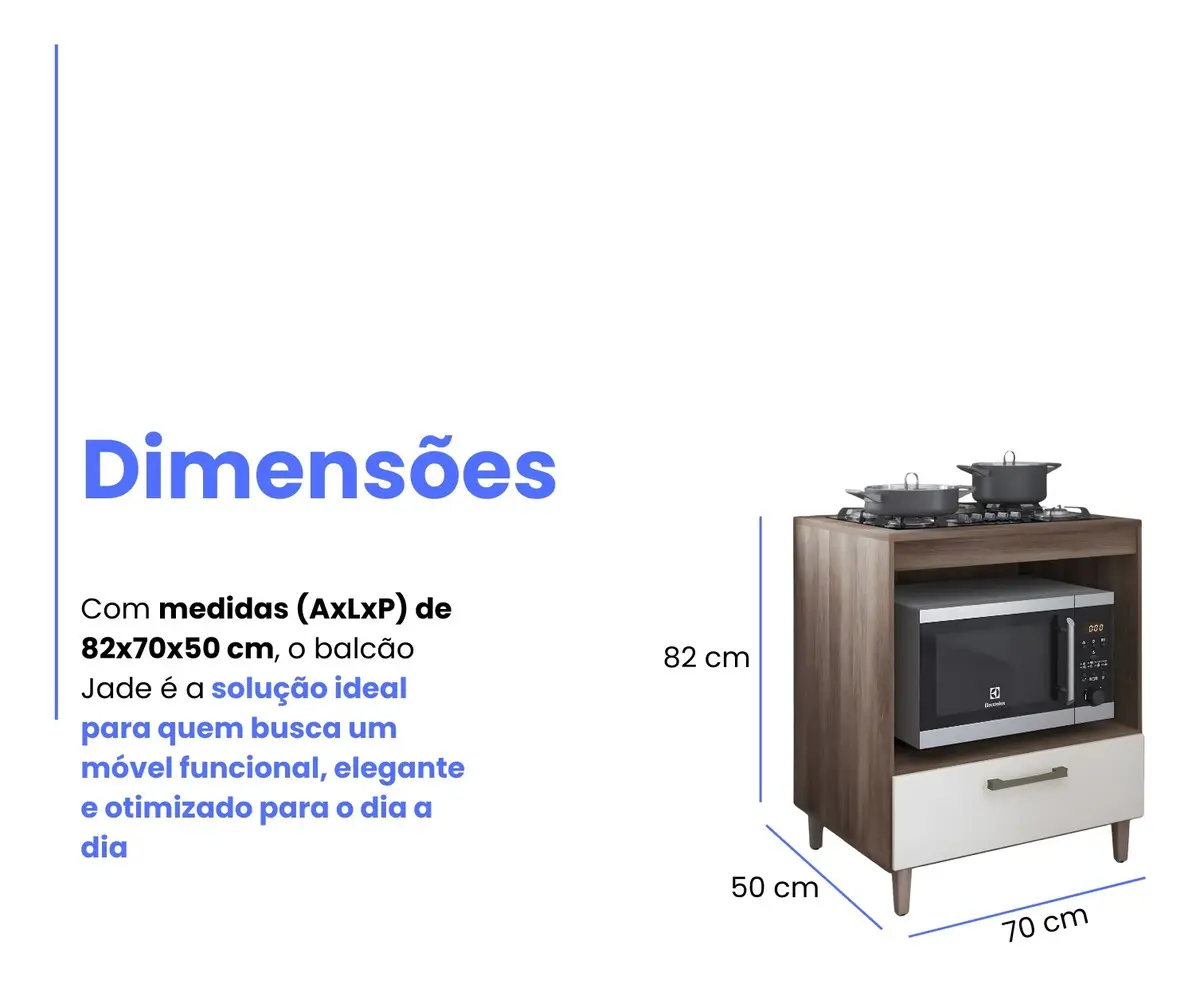 Balcão Móveis Paraná Cook Top 51cmx36cm armário cozinha